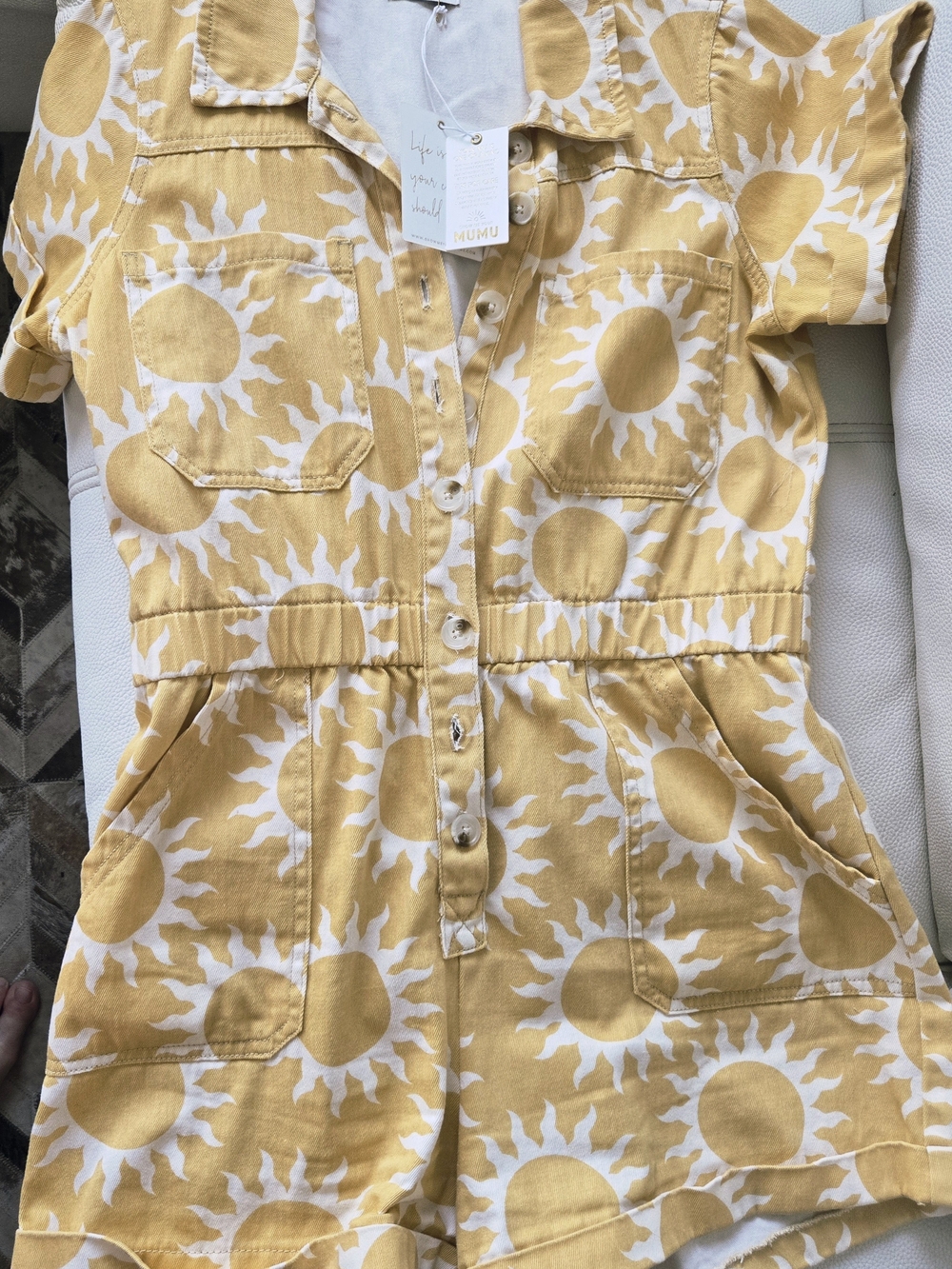 NWT Show Me Your Mu Mu Canon Romper Paradise Sunburst